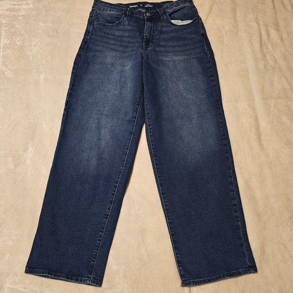Old Navy High Rise WoW Loose Wide Legs Jeans Women's Size 10 Petite